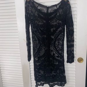 Black see through dress